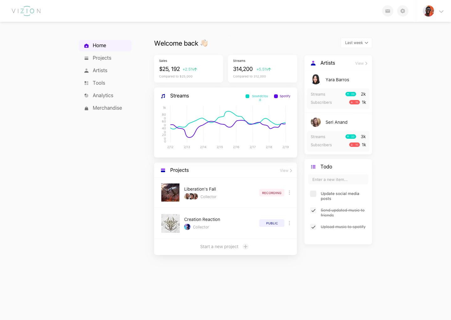 VIZION audience analytics dashboard